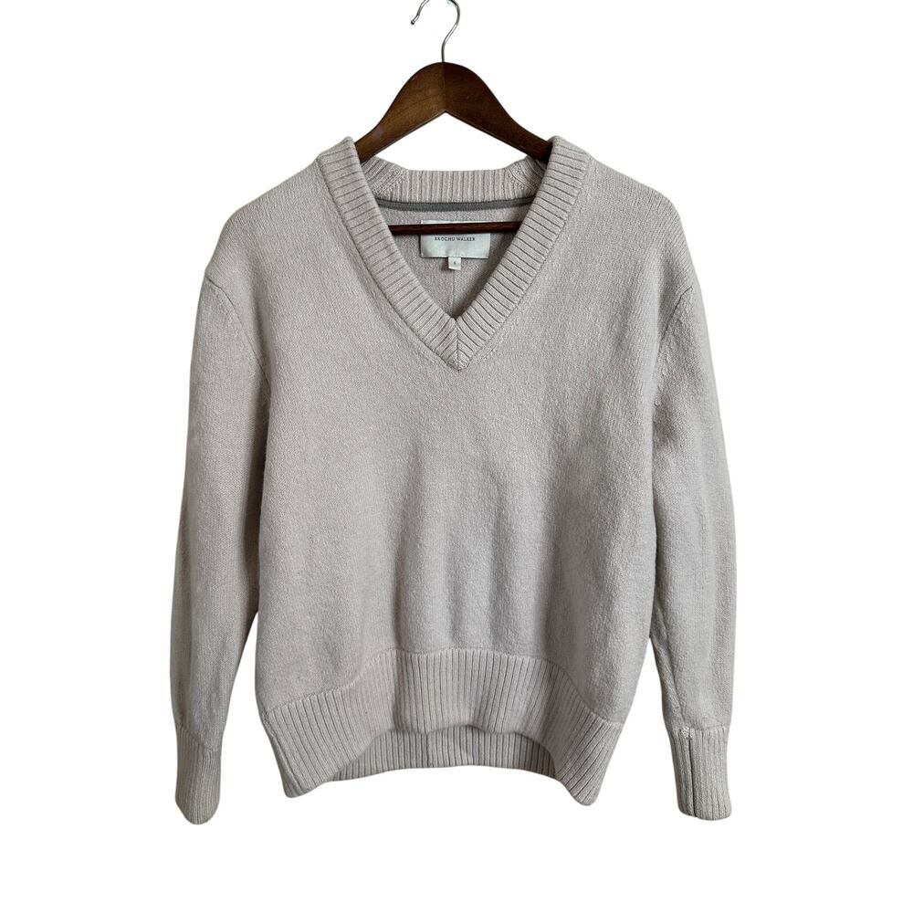 Brochu Walker The Emery Vee Sweater in Light Pink Womans S